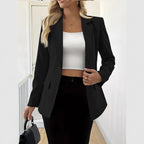 Women's Single Button Work Blazer Jacket – Long Sleeve - product image 3
