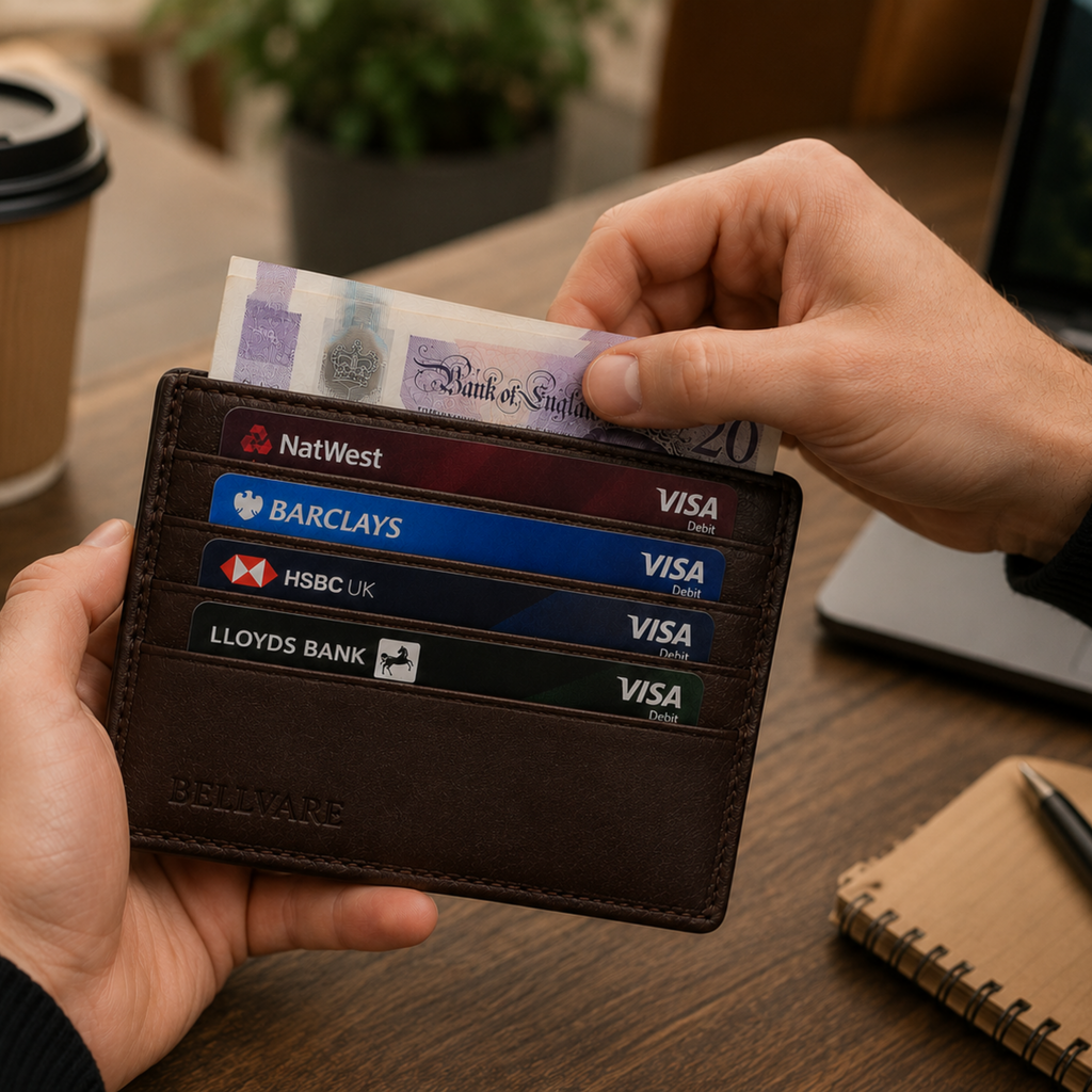 Bellvare Genuine Leather Card Holder Wallet RFID Slim Minimalist