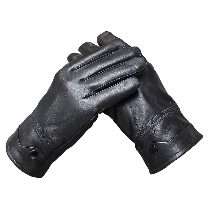 Men’s Sheepskin Leather Gloves – Warm Lined Classic Winter Dress Gloves