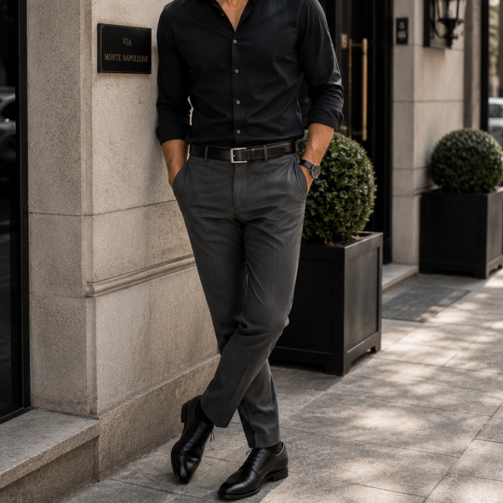 Genuine Leather Casual Dress Belts For Men Black Cowhide Jeans Trousers