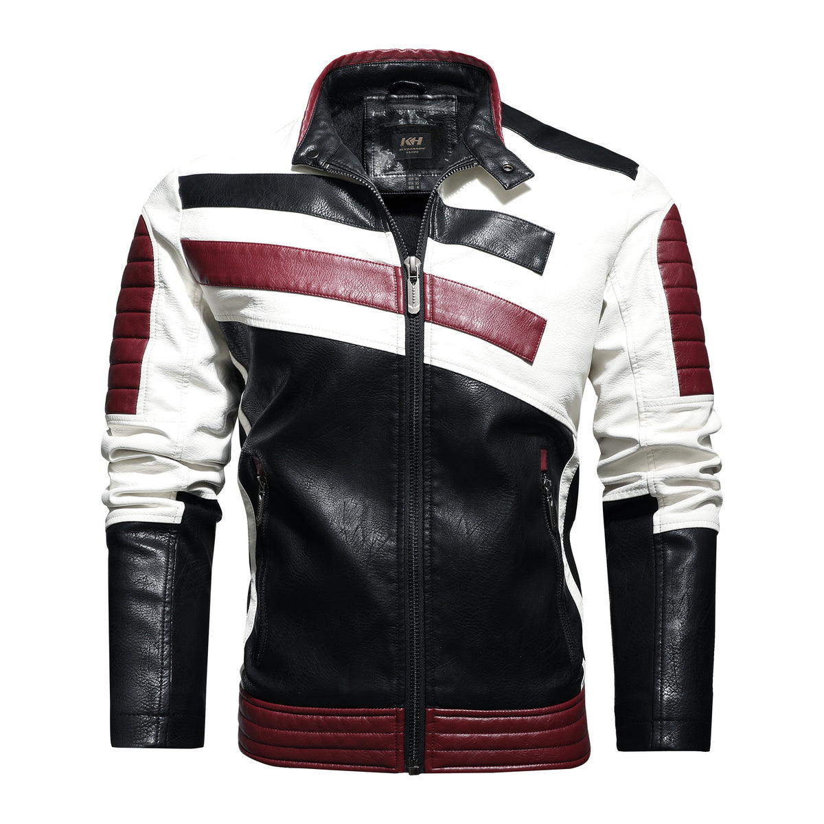 Men's Fleece-Lined Stand Collar Bomber Jacket – product view 6
