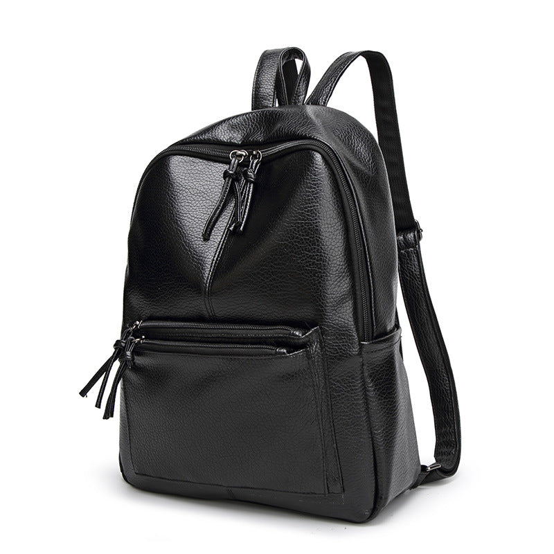 Women’s Classic Black Backpack – Everyday Casual Travel & Work Bag