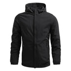 Black - Men's Lightweight Quick-Dry Hooded Jacket – Casual Sports - product image 1