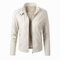 Women's Faux Leather Stand Collar Jacket – Soft Lined - product image 1