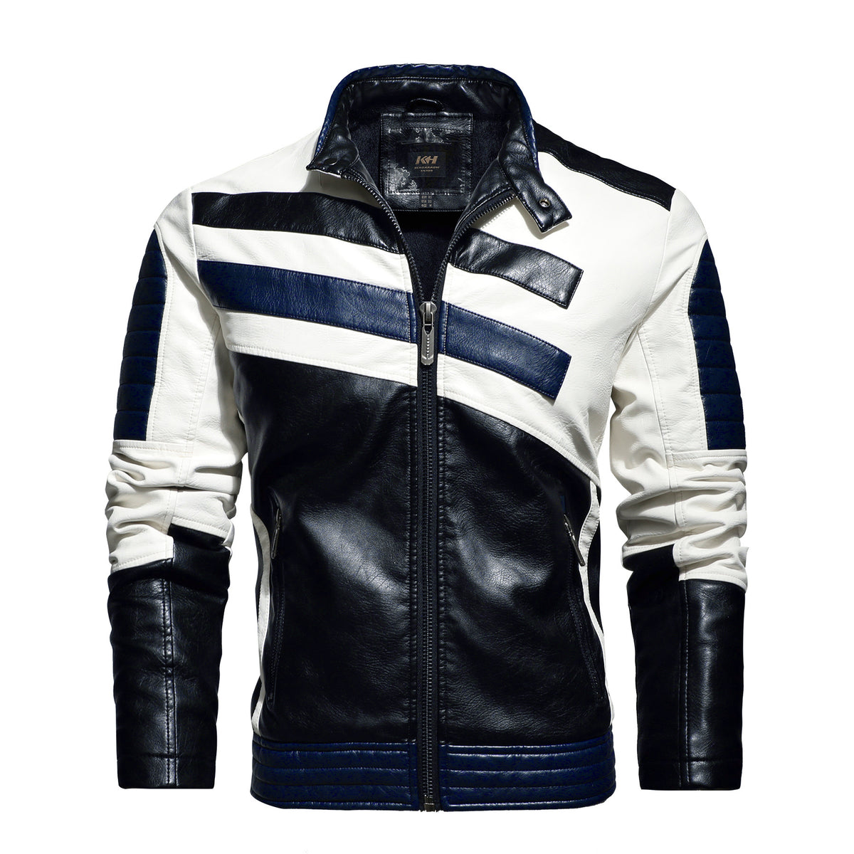 Men's Fleece-Lined Stand Collar Bomber Jacket – product view 3