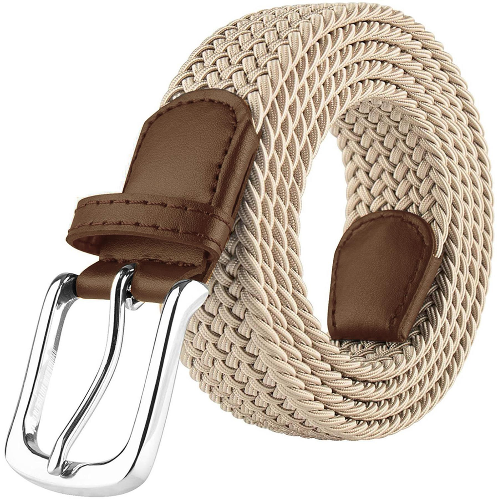 Bellvare Elasticated Belts Mens Womens Stretch Woven Braided Regular Casual Belt