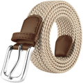 Bellvare Elasticated Belts Mens Womens Stretch Woven Braided Regular Casual Belt