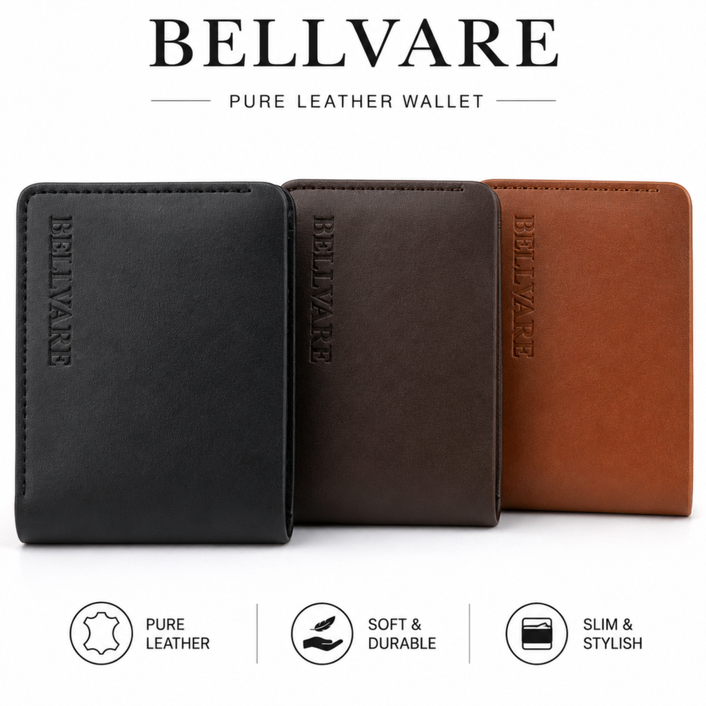 Leather Wallet For Mens Notes, & Credit Cards RFID Blocking Soft Slim Bifold