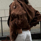 Women's Short Loose Fit Jacket – Long Sleeve Casual Coat - product image 2