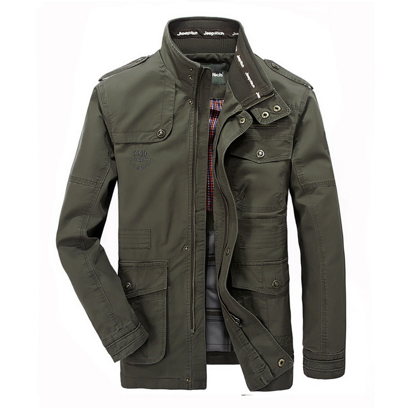 Men's Cotton Stand Collar Casual Jacket – product view 1