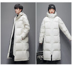 Men's Longline Hooded Puffer Jacket – Warm Winter Coat – product view 5