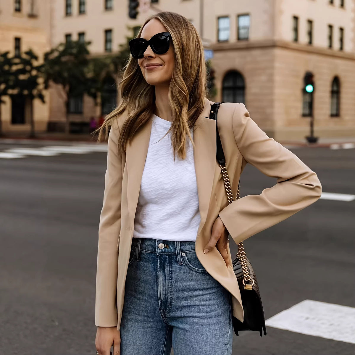 Women's Solid Colour Longline Blazer Jacket – Smart Casual - product image 1