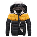 Men's Hooded Puffer Jacket – Colour-Block Winter Coat – product view 1