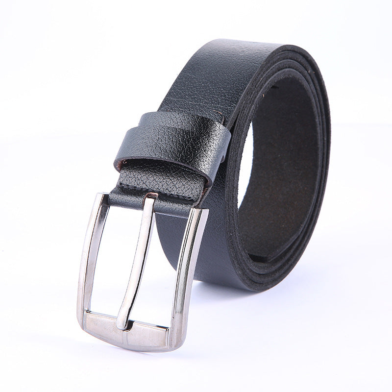 Men’s Classic Leather Pin Buckle Belt – Adjustable Casual & Formal Belt