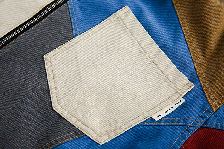 Unisex Colour Block Denim Jacket – Loose Casual Fit - product image 7