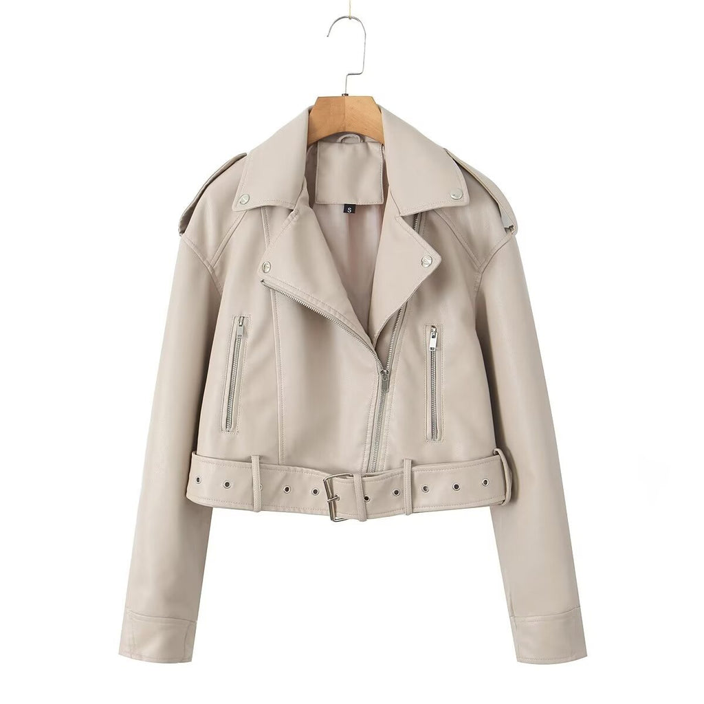 Women's Washed Motorcycle Jacket – Street Biker Style - product image 11
