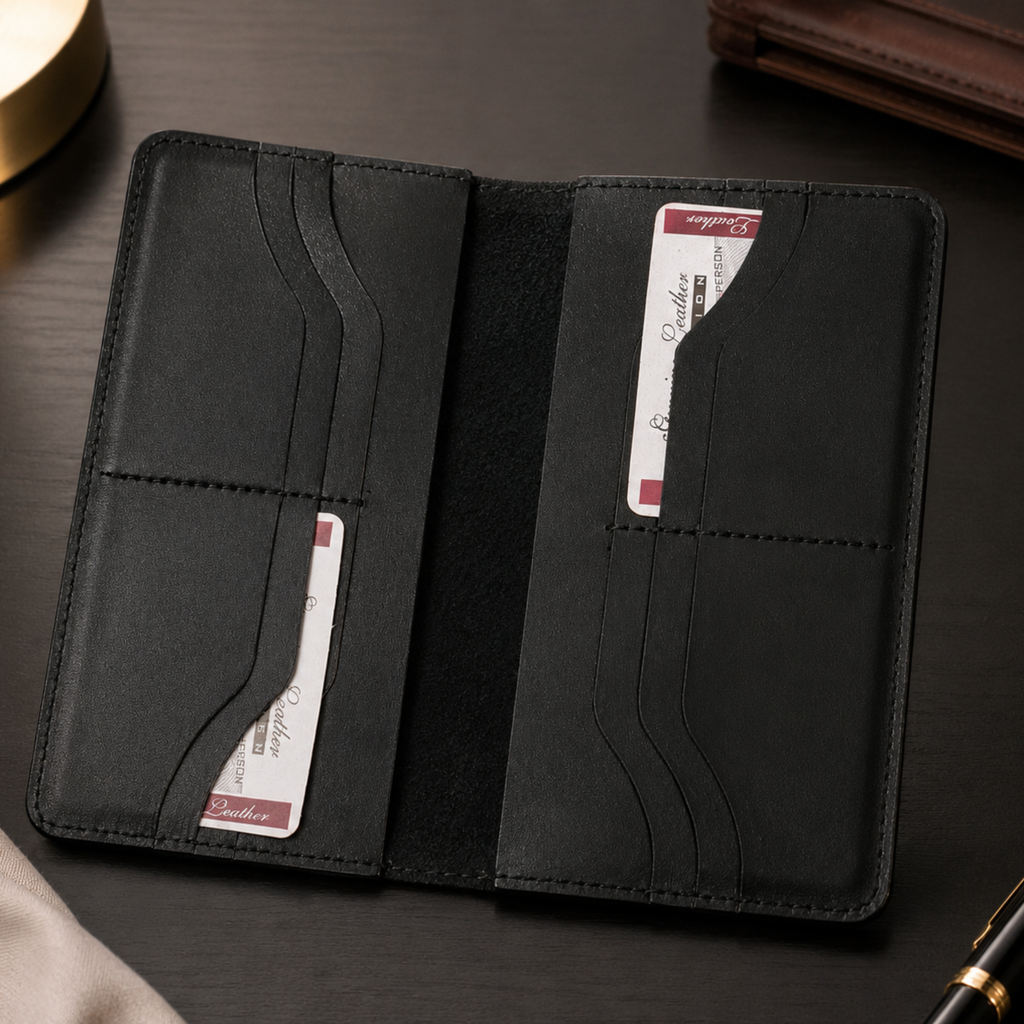 Bellvare Mens Genuine Leather Wallet RFID Slim Bifold 12 Card Holder Brown Black