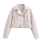 Women's Washed Motorcycle Jacket – Street Biker Style - product image 6