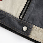 Unisex Colour Block Denim Jacket – Loose Casual Fit - product image 8