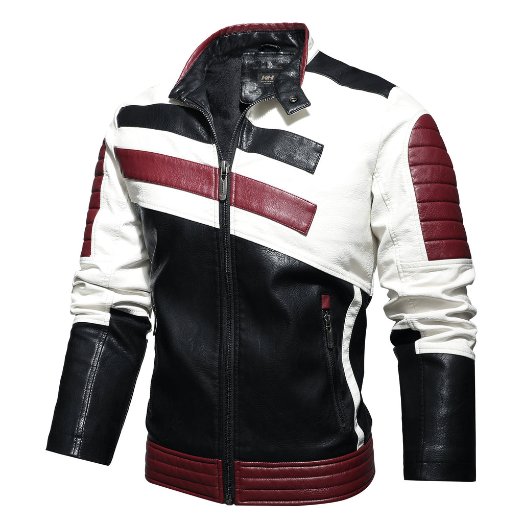 Men's Fleece-Lined Stand Collar Bomber Jacket – product view 1
