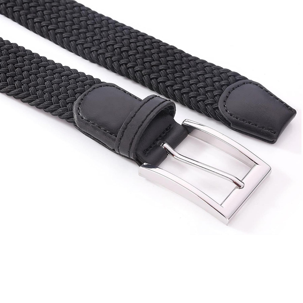 Bellvare Elasticated Belts Mens Womens Stretch Woven Braided Regular Casual Belt