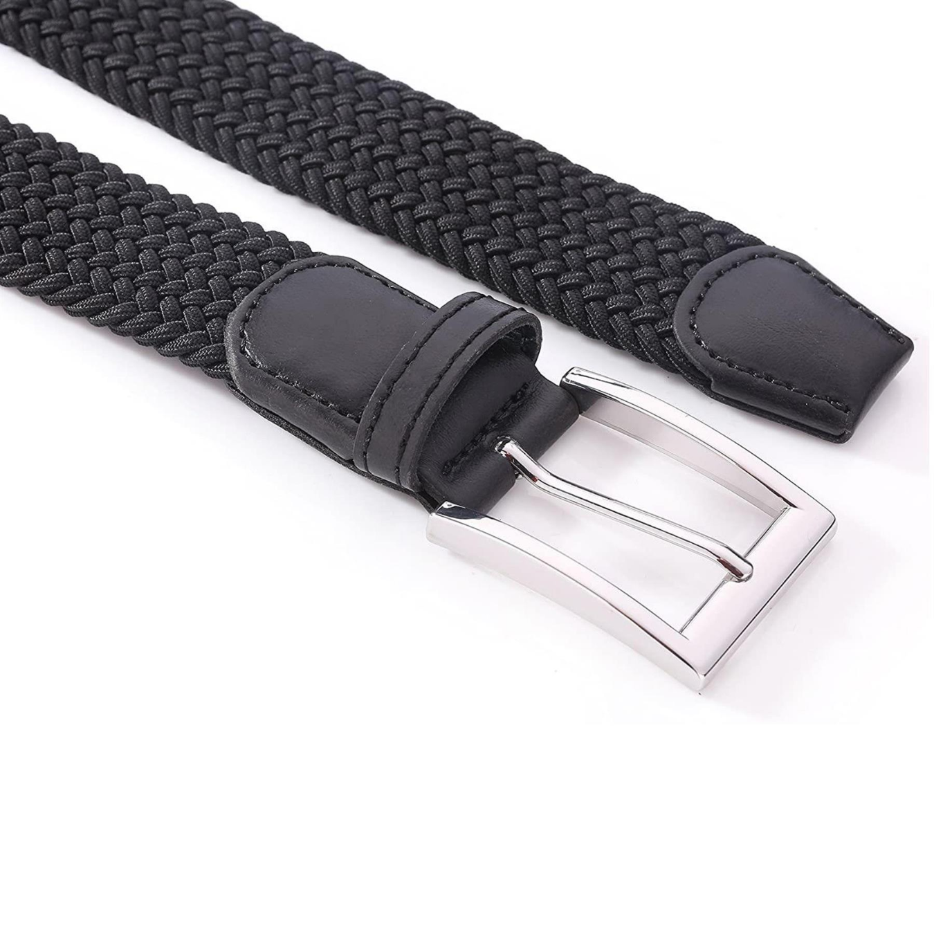 Bellvare Elasticated Belts Mens Womens Stretch Woven Braided Regular Casual Belt