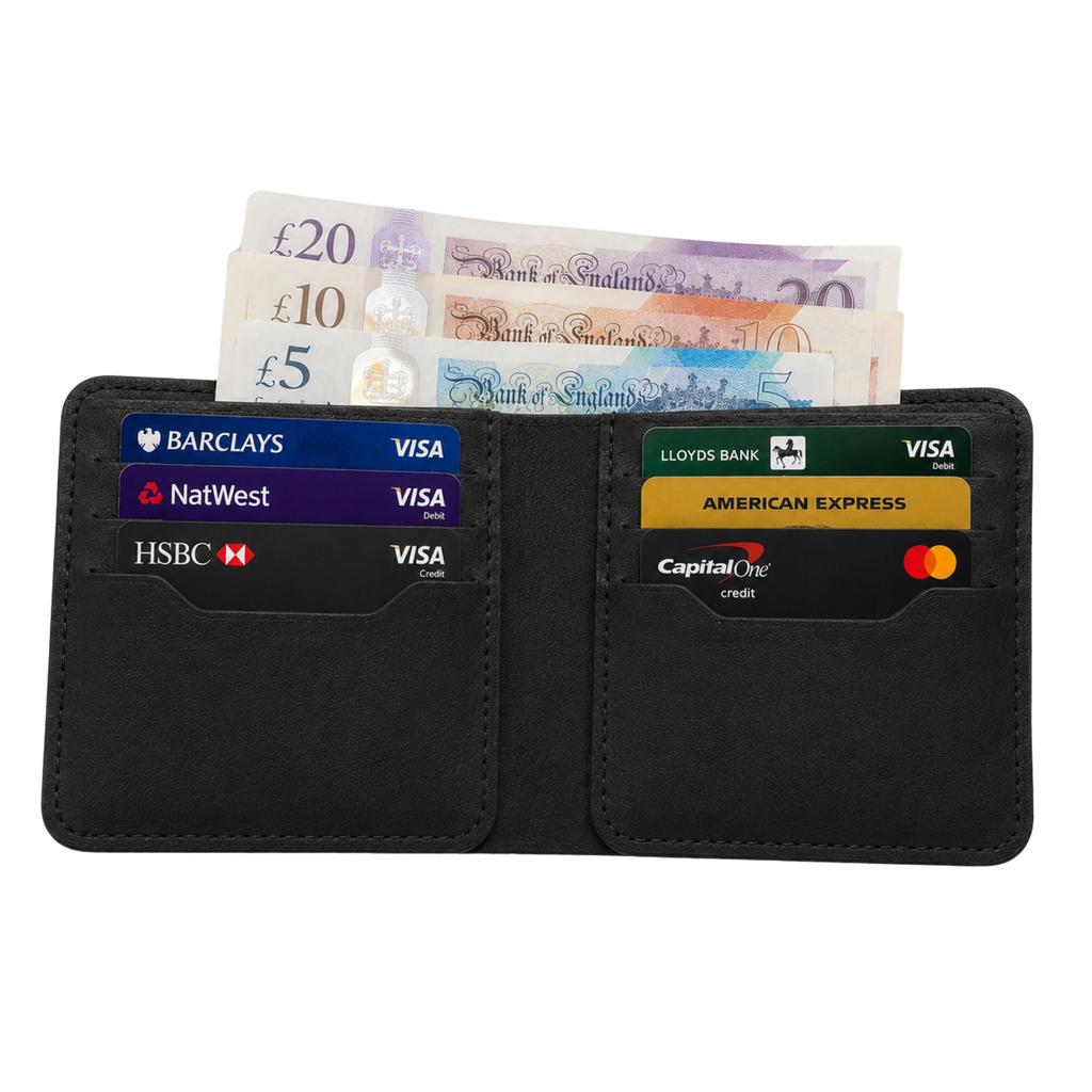 Leather Wallet For Mens Notes, & Credit Cards RFID Blocking Soft Slim Bifold