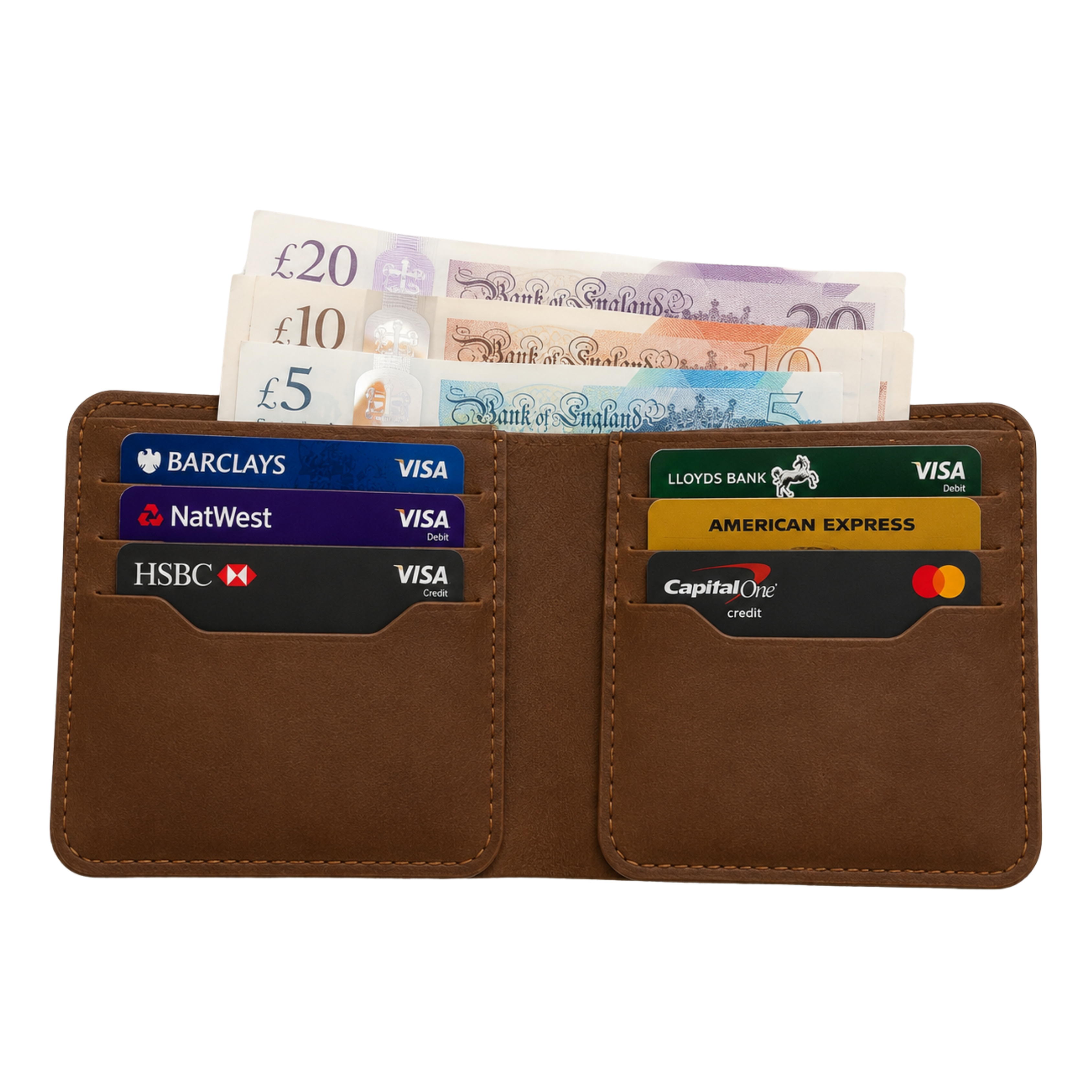Leather Wallet For Mens Notes, & Credit Cards RFID Blocking Soft Slim Bifold