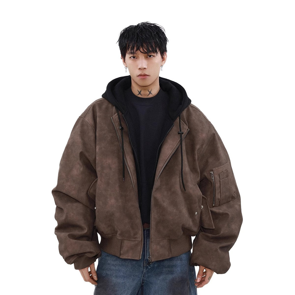 Men's Hooded Layered-Look Casual Jacket – product view 3