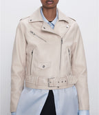 Women's Belted Motorcycle Jacket – Short Biker Style - product image 2