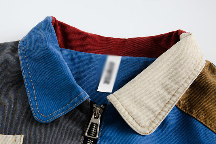 Unisex Colour Block Denim Jacket – Loose Casual Fit - product image 6