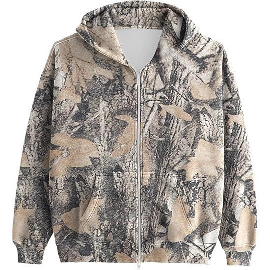 Unisex Camouflage Hooded Jacket – Casual Printed Outerwear - product image 3