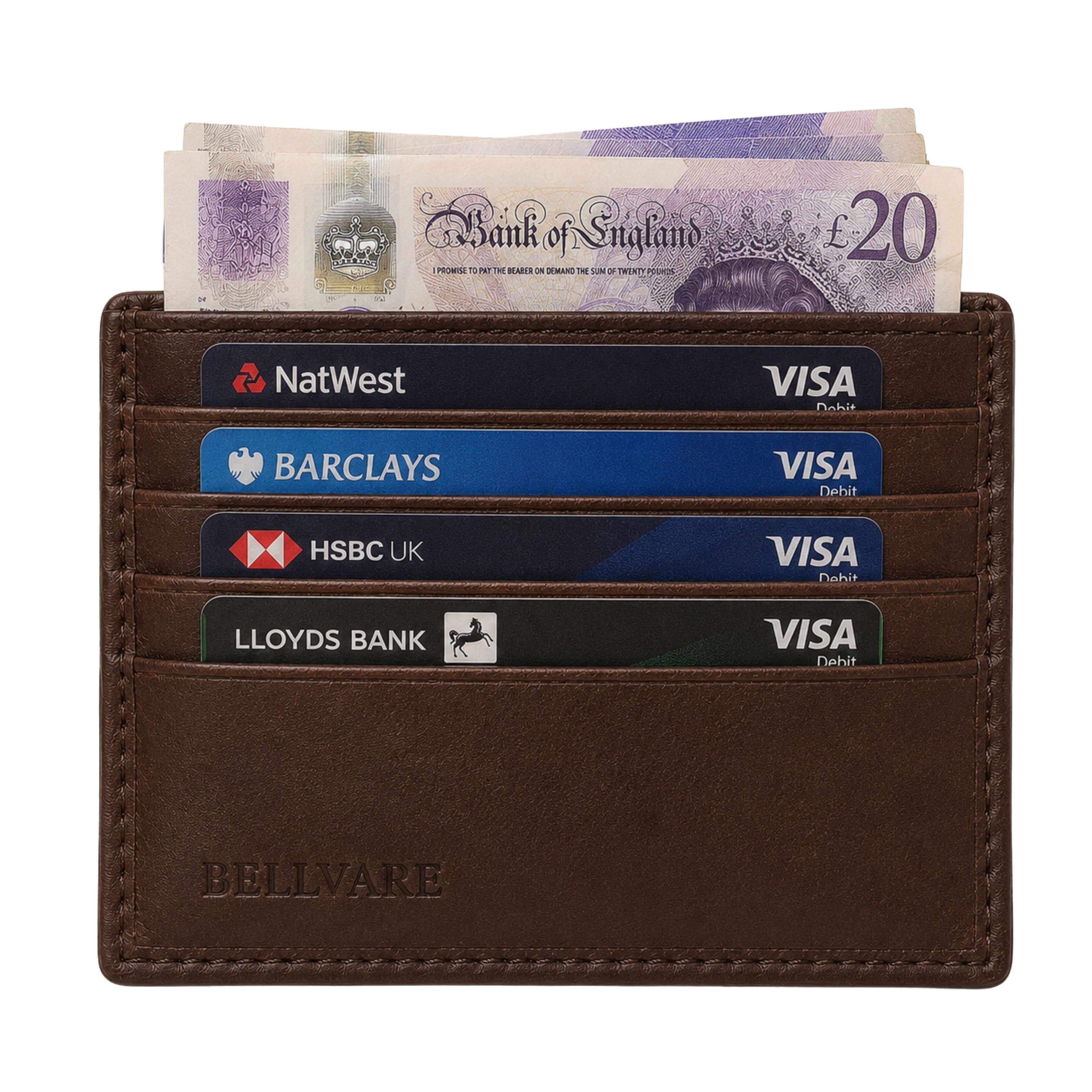 Bellvare Genuine Leather Card Holder Wallet RFID Slim Minimalist