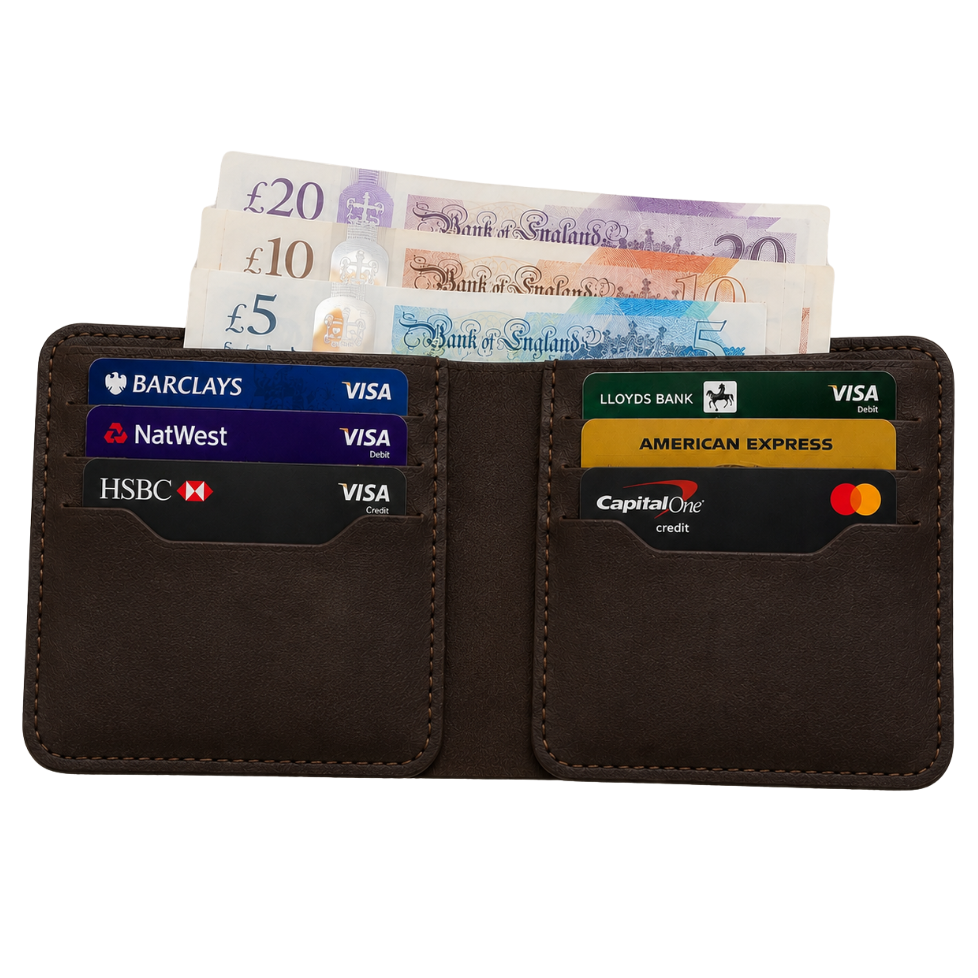 Leather Wallet For Mens Notes, & Credit Cards RFID Blocking Soft Slim Bifold