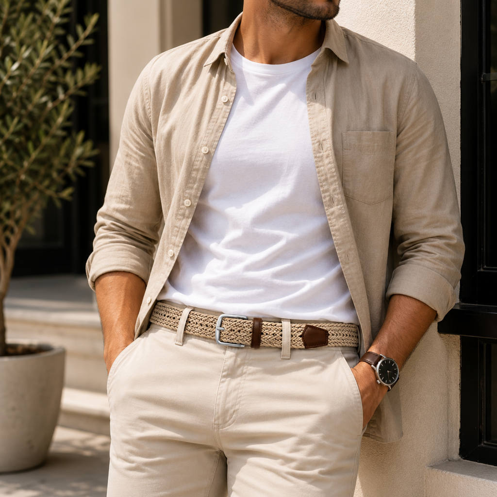 Bellvare Elasticated Belts Mens Womens Stretch Woven Braided Regular Casual Belt