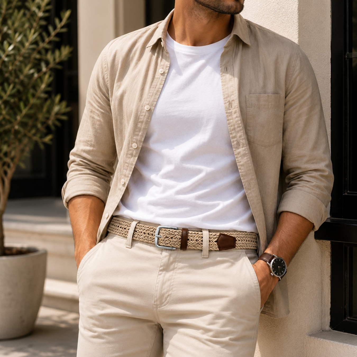 Bellvare Elasticated Belts Mens Womens Stretch Woven Braided Regular Casual Belt