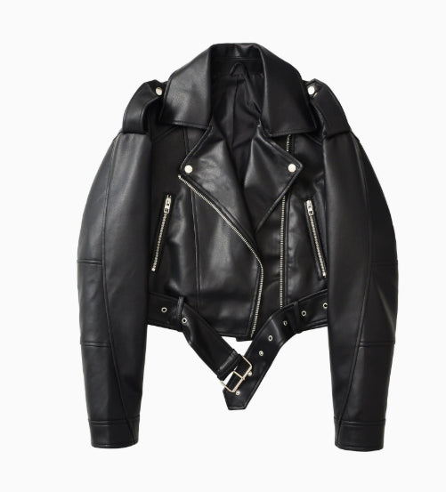 Women's Washed Motorcycle Jacket – Street Biker Style - product image 12