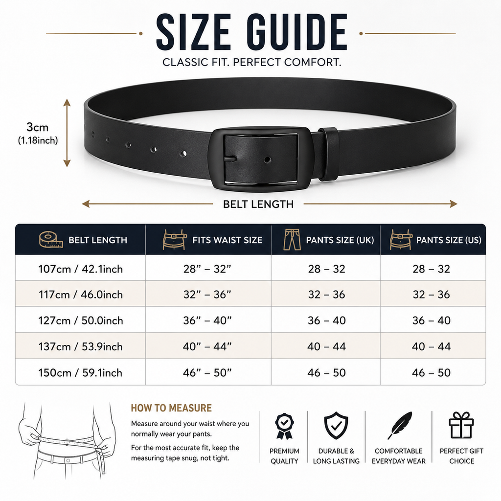 2-Pack Men’s Vegan Leather Pin Buckle Belts – Classic Casual & Jeans Belts