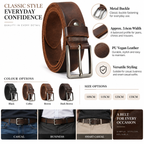 Men’s Genuine Cowskin Leather Belt – Classic Buckle