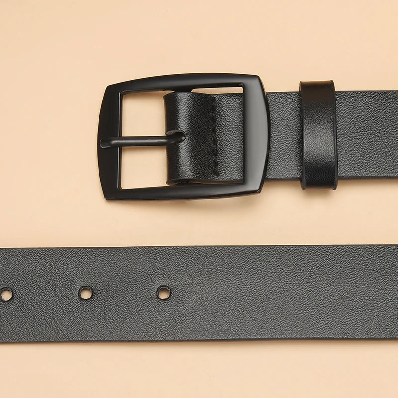 Fashion Luxury Belt for Men PU Leather Belt Metal Pin Buckle High Quality Brand Designer Waist Strap Belt For Jeans Women's Belt