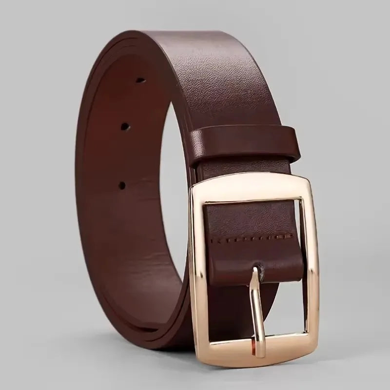 Fashion Luxury Belt for Men PU Leather Belt Metal Pin Buckle High Quality Brand Designer Waist Strap Belt For Jeans Women's Belt