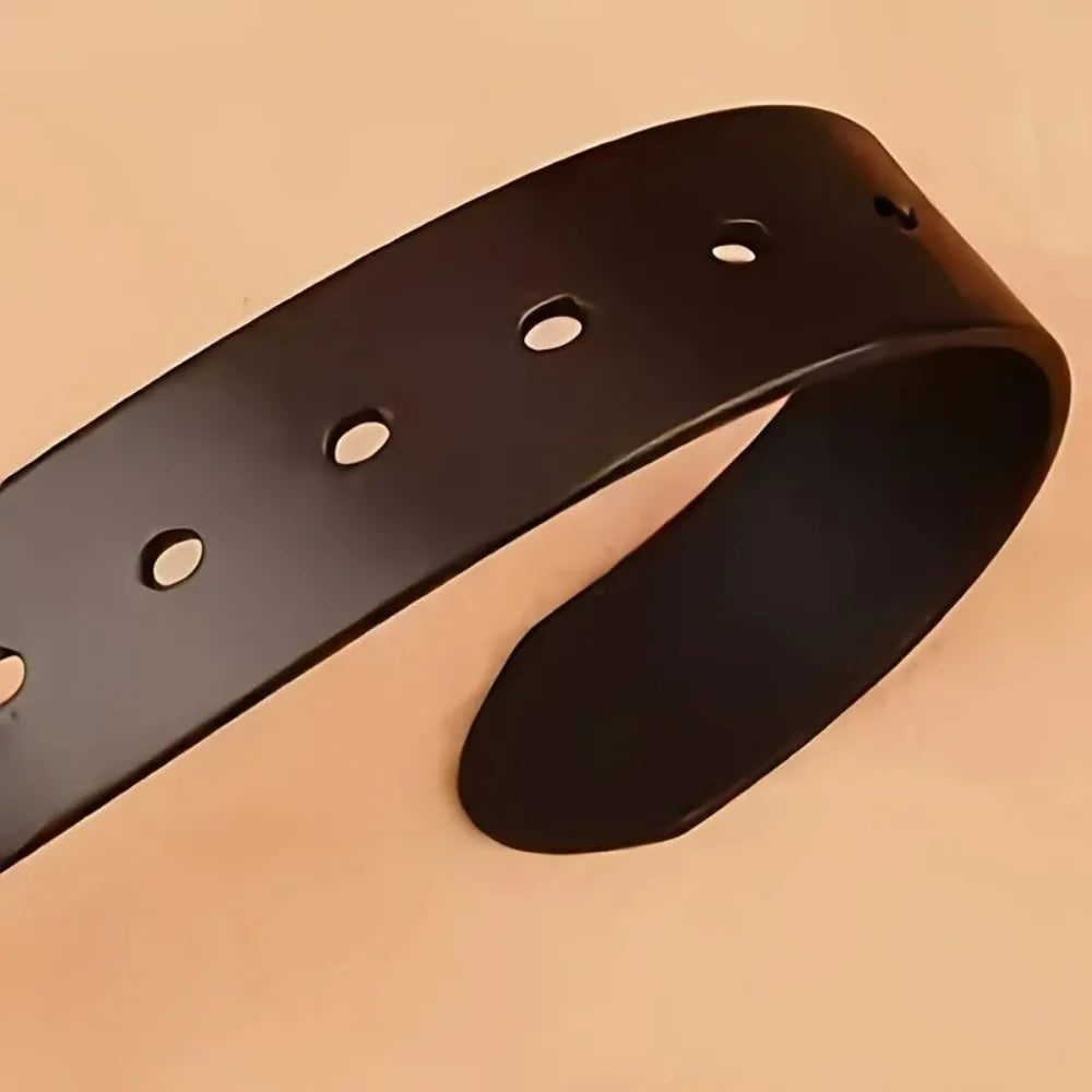 Men's High-Quality Genuine Leather Belt with Business Cowboy Buckle Casual Jeans Waistband Fashionable Male Accessory 2024 New