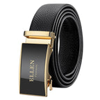 Men’s Genuine Leather Ratchet Belt – Automatic Adjustable Buckle