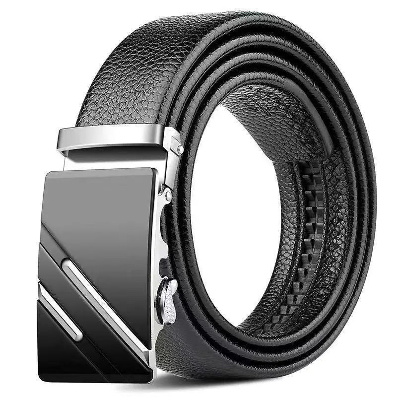 Fashion Business Men'S Belt Luxury Brand Belt Metal Buckle Belt High-Quality PU Leather Soft Belt With Cargo Pants Jeans