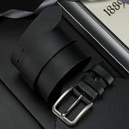 Men’s Square Pin Buckle Vegan Leather Belt – Smart Casual Belt