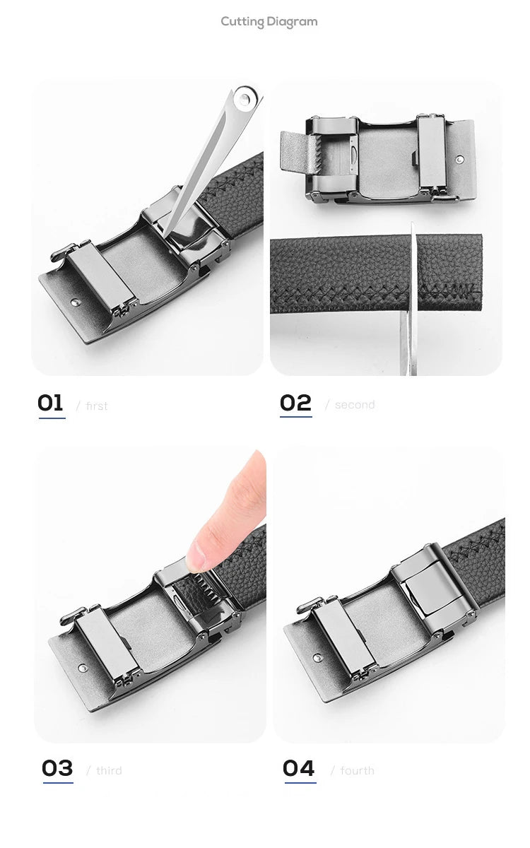 Fashion Business Men'S Belt Luxury Brand Belt Metal Buckle Belt High-Quality PU Leather Soft Belt With Cargo Pants Jeans