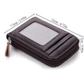 12 Slots RFID Blocking Leather Wallet for Men Women Accordion ID Card Holder Thin Minimalist Credit Card Organizer Slim