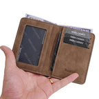 Men’s Vegan Leather Bifold Wallet – Coin Pocket & Card Slots