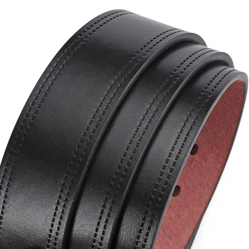 Genuine Leather For Men's High Quality Buckle Jeans Cowskin Casual Belts Business Cowboy Waistband Male Fashion Designer 2024New