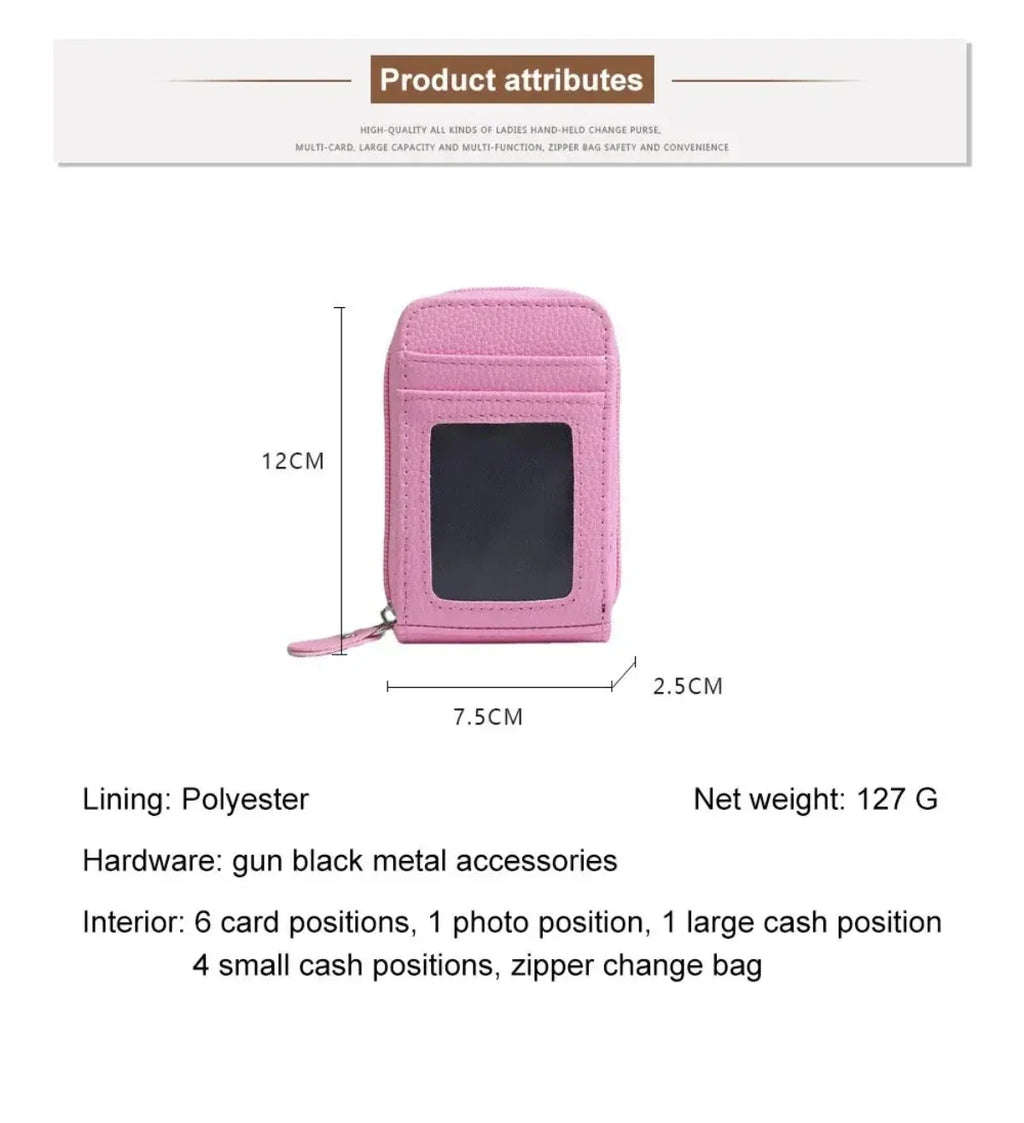 12 Slots RFID Blocking Leather Wallet for Men Women Accordion ID Card Holder Thin Minimalist Credit Card Organizer Slim